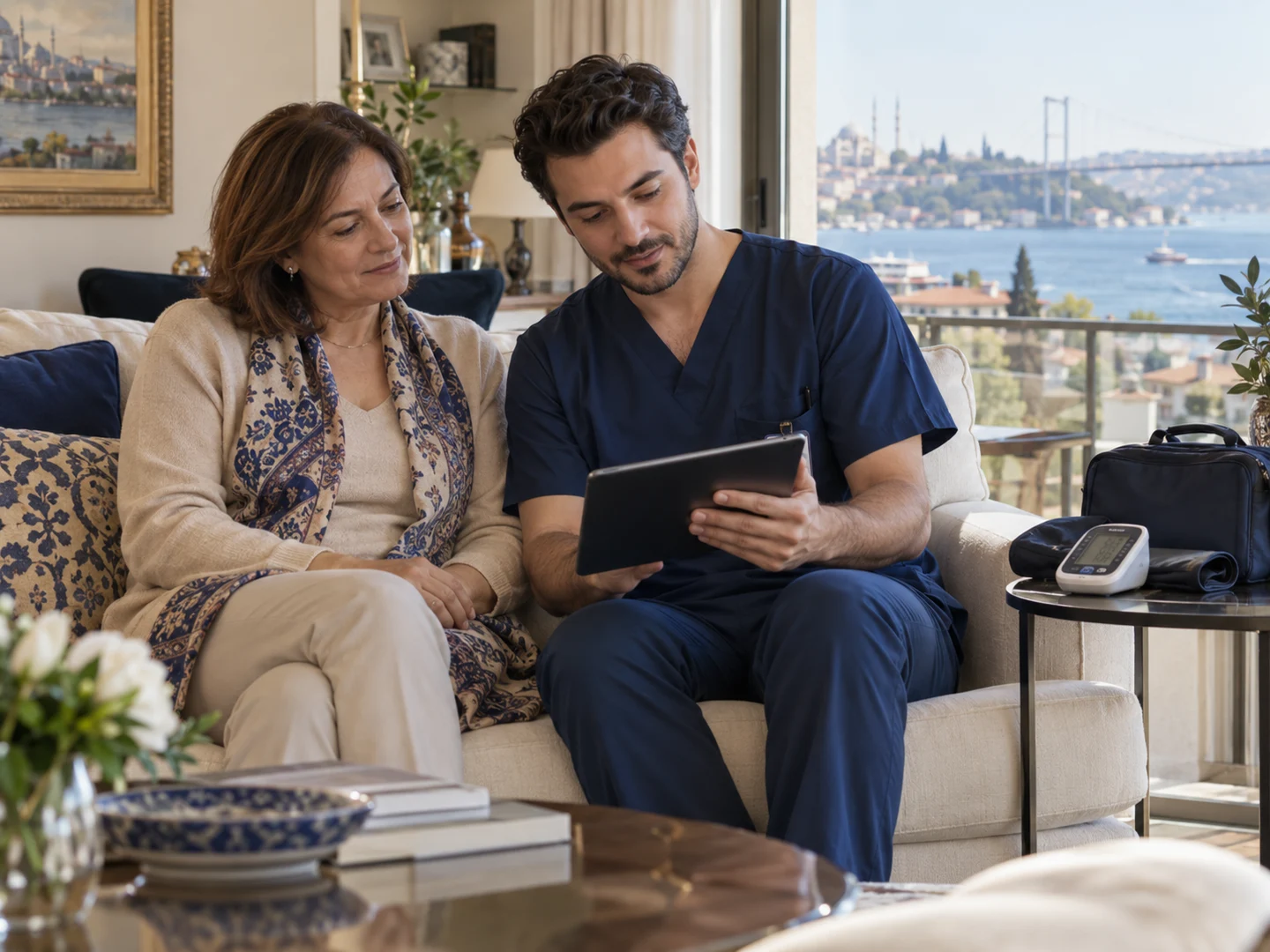 Home follow-up under an existing physician-directed care plan, illustrative image